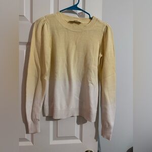 LOFT yellow n Cream Knit Sweater